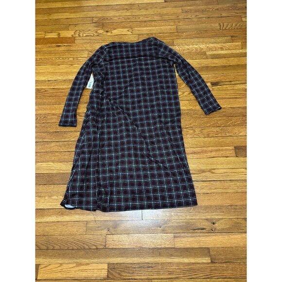 Lularoe Women Sarah Cardigan Cover Up Duster Size Medium Red Black Plaid NWT - Picture 8 of 8